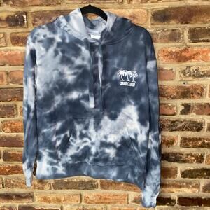 Sand Cloud Navy Blue Tie Dye Pullover Hoodie Sweatshirt Women's Size XS